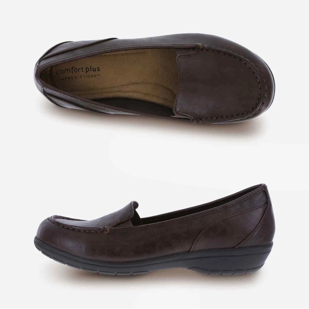 Comfort Plus by Predictions Women's Colby Brown  Slip-On Loafers Shoes 11w grey7